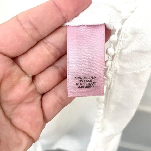 Calypso St.Barth 100% Linen Beach Dress / Swim Cover In White Size XS - Picture 4 of 6